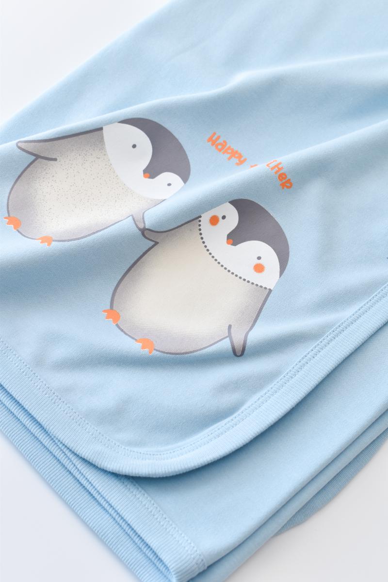 Hello Penguins Organic Blanket image 1